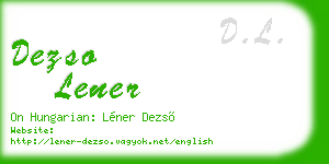 dezso lener business card