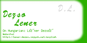 dezso lener business card